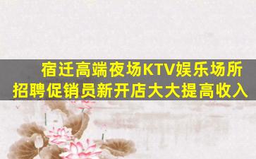 宿迁高端夜场KTV娱乐场所招聘促销员新开店大大提高收入